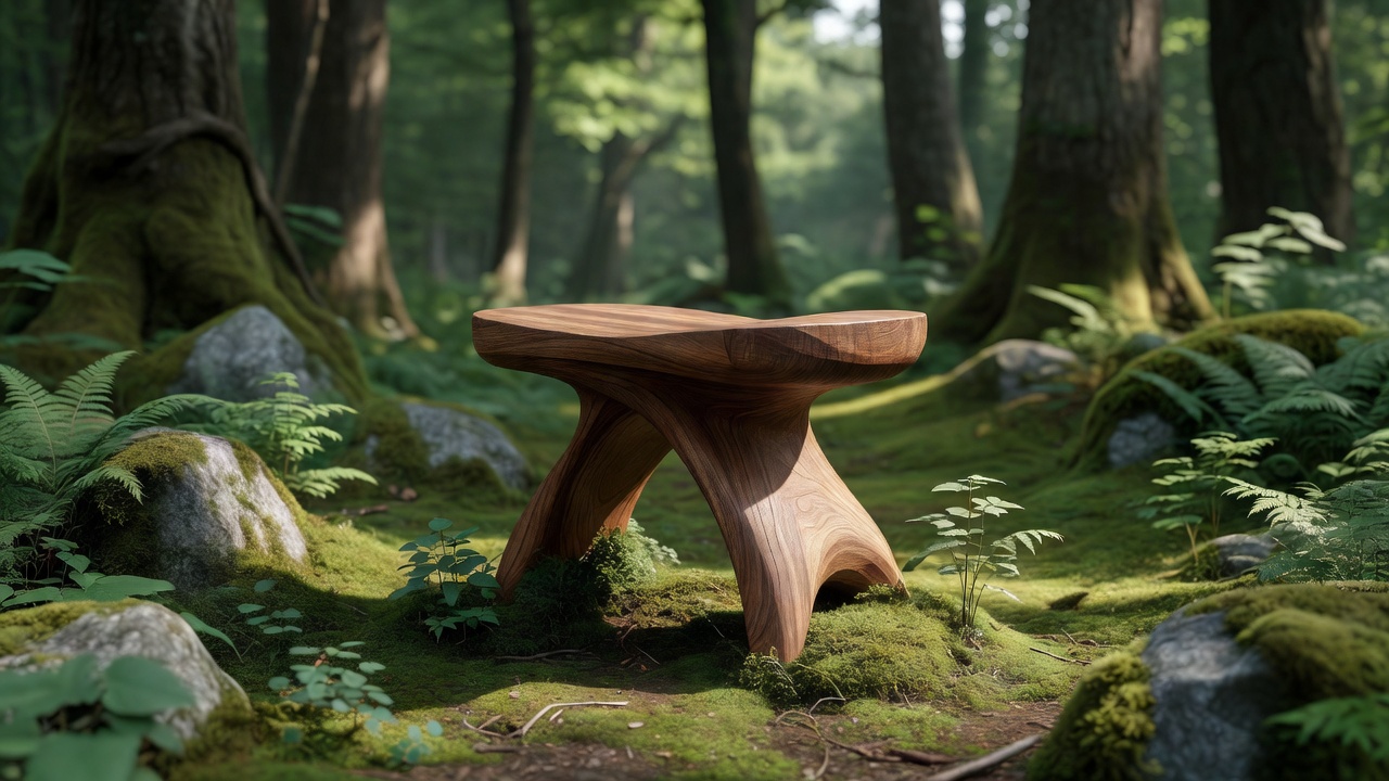 無駄を削ぎ落としたミニマルな木製スツールの試作